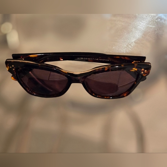 Cutler and Gross Sunglasses 1283 002 Gold Tortoiseshell Brown